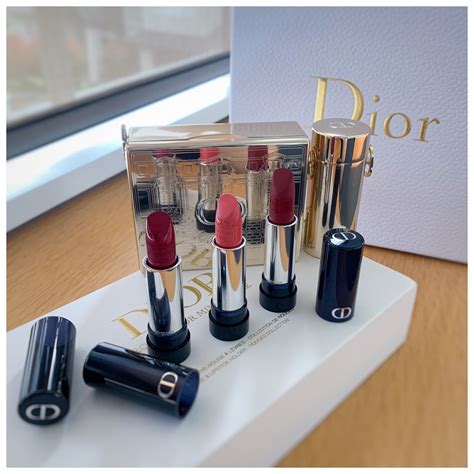 dior rouge minaudiere|dior lipstick set with clutch.